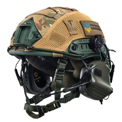 Шлем с наушниками тактический комплект Fast TEAM WENDY Helmet NIJ IIIA + Earmor M32H MOD3 + чехол