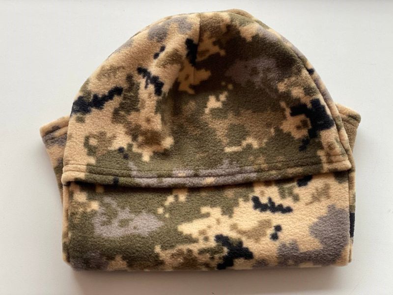 Балаклава піксель тепла флісова шапка під каску військове обмундирування для ЗСУ