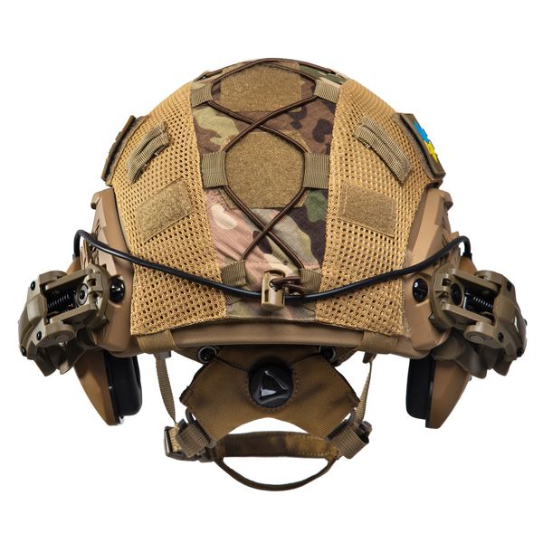 Шолом тактичний Fast TEAM WENDY Helmet NIJ IIIA + Навушники Walkers Razor Slim з чебурашкою + кавер мультикам