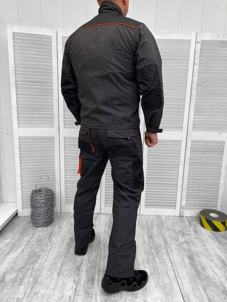 Роба робочий одяг чоловічий комбез куртка комплект чорний, Польща