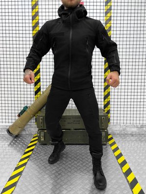 тактичний костюм SoftShell Police black ВТ7623