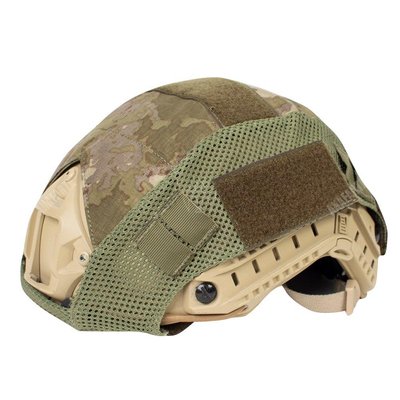 Чехол кавер безухий на каску ВСУ мультикам из ткани Cordura маскирующий тактический армейский