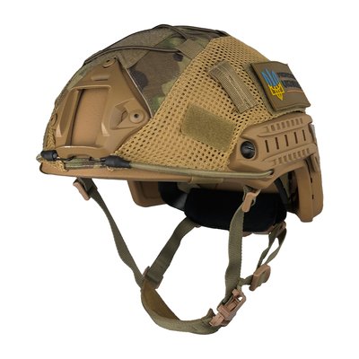Шолом тактичний FAST Helmet NIJ IIIA балістичний кевларовий Койот| Dark Coyote + КАВЕР