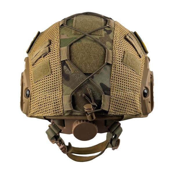 Шолом тактичний FAST Helmet NIJ IIIA балістичний кевларовий Койот| Dark Coyote + КАВЕР