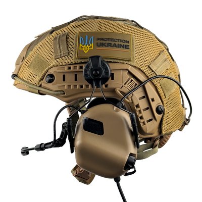 FAST Helmet NIJ IIIA Комплект Шлем тактический и Наушники Earmor M32H MOD3 + КАВЕР