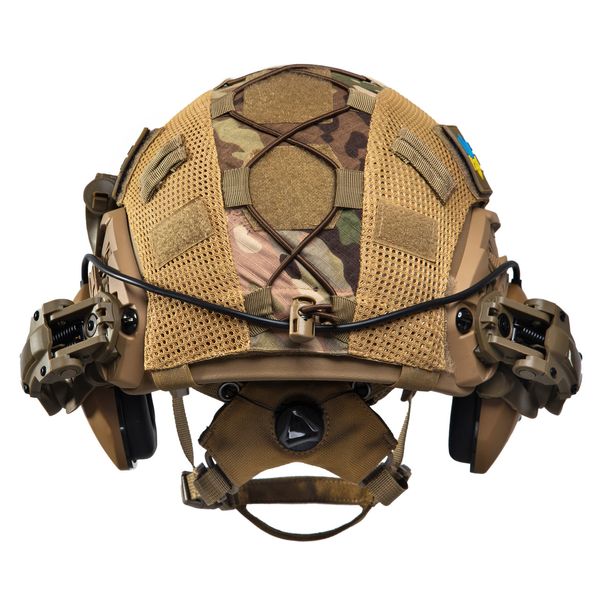 Шолом тактичний Fast TEAM WENDY Helmet NIJ IIIA + Навушники Walkers Razor Slim з чебурашкою + ліхтарик + кавер