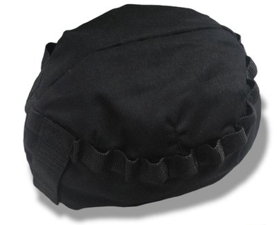 Чехол кавер на каску ВСУ черный из ткани рипстоп с системой молли маскирующий тактический армейский