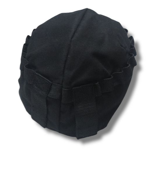 Чохол кавер на каску ЗСУ чорний з тканини ріпстоп із системою моллі, що маскує тактичний армійський