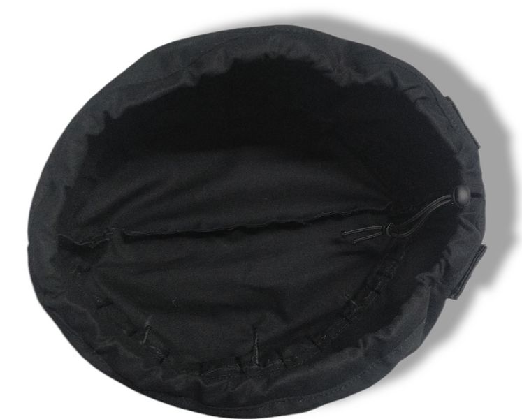 Чохол кавер на каску ЗСУ чорний з тканини ріпстоп із системою моллі, що маскує тактичний армійський