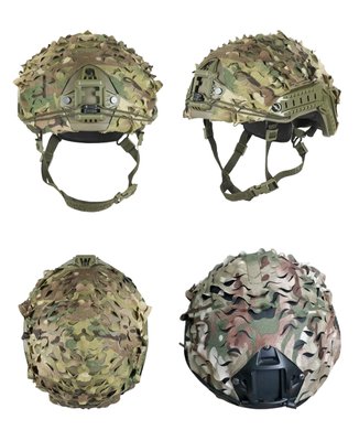 Вильха-кавер із дірочками прорізами лазер чохол мультикам на Фаст маскувальний для шолома НАТО відкриті вуха