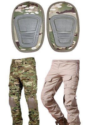 Наколінники вставки в штани тактичні піксель мультикам олива для військової форми ЗСУ