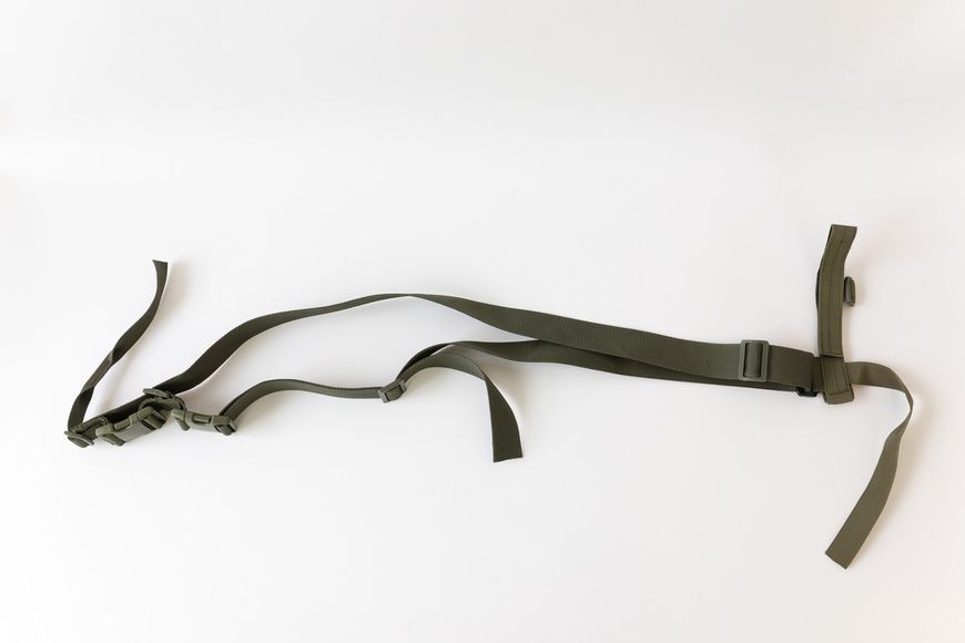 Ремінь для носіння автомата АК РПК триточковий поліамідний хакі олива з фастексом ширина 40 мм